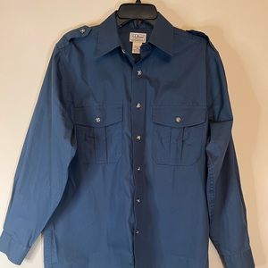 L.L. Bean Cotton Poplin Field Shirt  (Small)